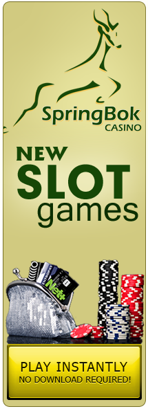 New Slot games have just come in at Springbok Casino - come see!